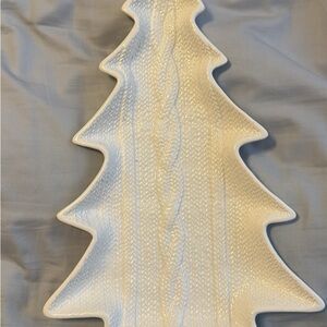 White Christmas Tree Shaped Serving Platter